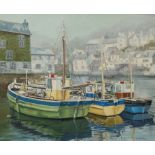 H Johnson (British 20th century): Cornish Harbour