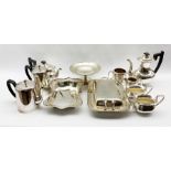 Collection of early 20th century and later silver-plated wares including an entr�e dish two tea sets