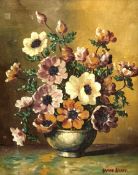 James North (British 20th century): Still Life of Flowers
