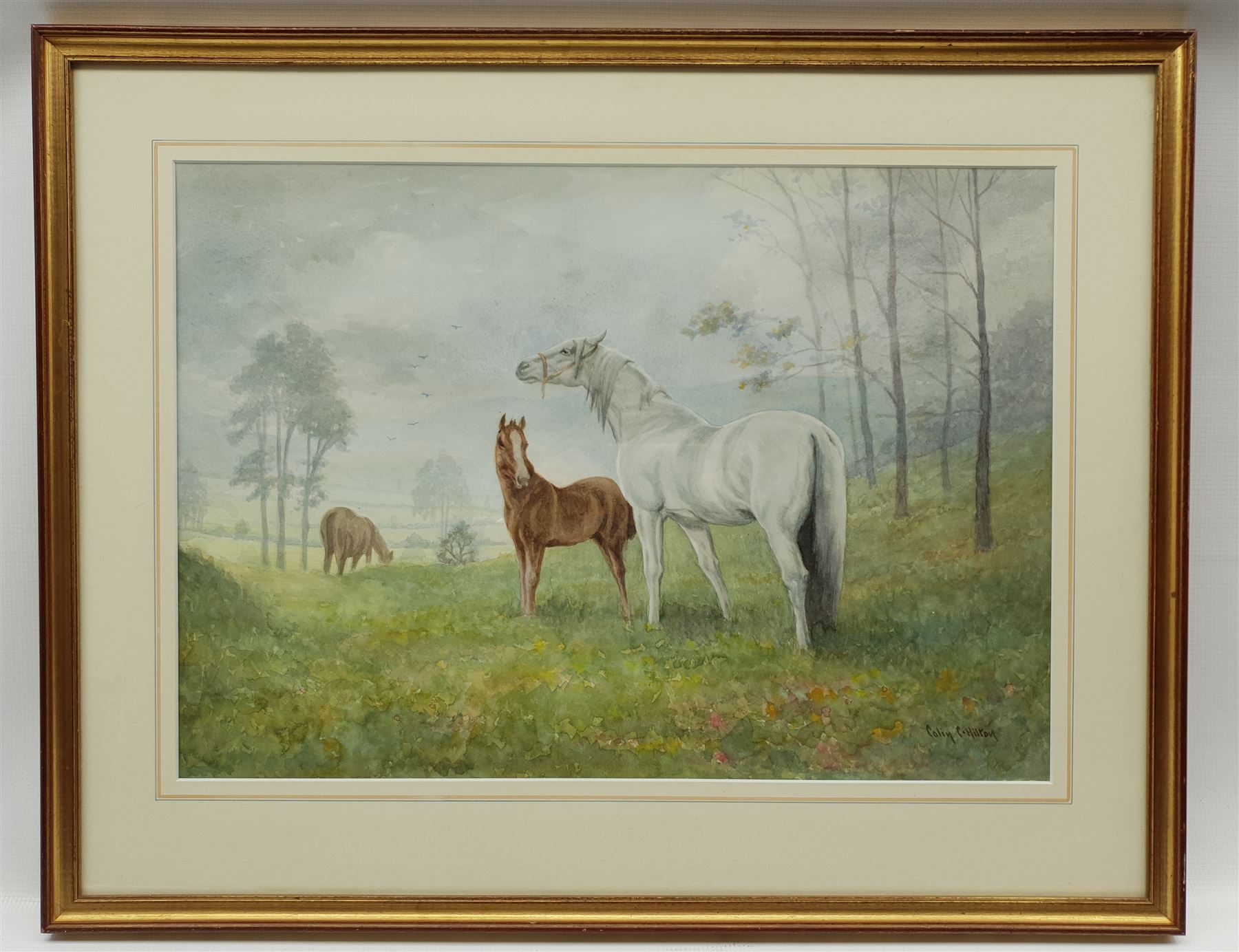 Colin Clough Hilton (British 1902-1984): Horses Grazing - Image 2 of 2