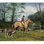 E Charles (British contemporary): Hunting Scene