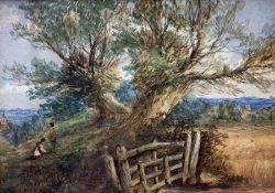 English School (Early 20th Century): Children Playing in the Countryside