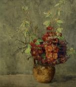 Edith Brearey Dawson (British 1862-1928): Still Life of Vase of Flowers