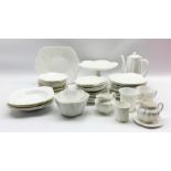 Collection of Shelley white Dainty teaware including cups and saucers