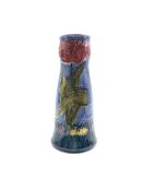 George Cartlidge for S Hancock & Sons - A Morris ware vase decorated with stylised flowers in red