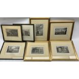 After Nathaniel Whittock (British 1791-1860): Set six 19th century hand-coloured lithographs of Leed