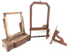 Mahogany swing toilet mirror on a three drawer breakfront base