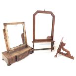 Mahogany swing toilet mirror on a three drawer breakfront base