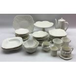 Collection of Shelley white Dainty tea and coffee ware including cups