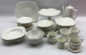 Collection of Shelley white Dainty tea and coffee ware including cups