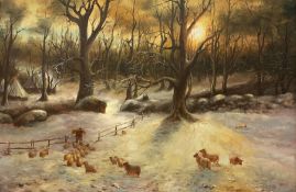 After Joseph Farquharson (British 1846-1935): 'Beneath the Snow Encumbered Branches'