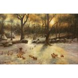 After Joseph Farquharson (British 1846-1935): 'Beneath the Snow Encumbered Branches'