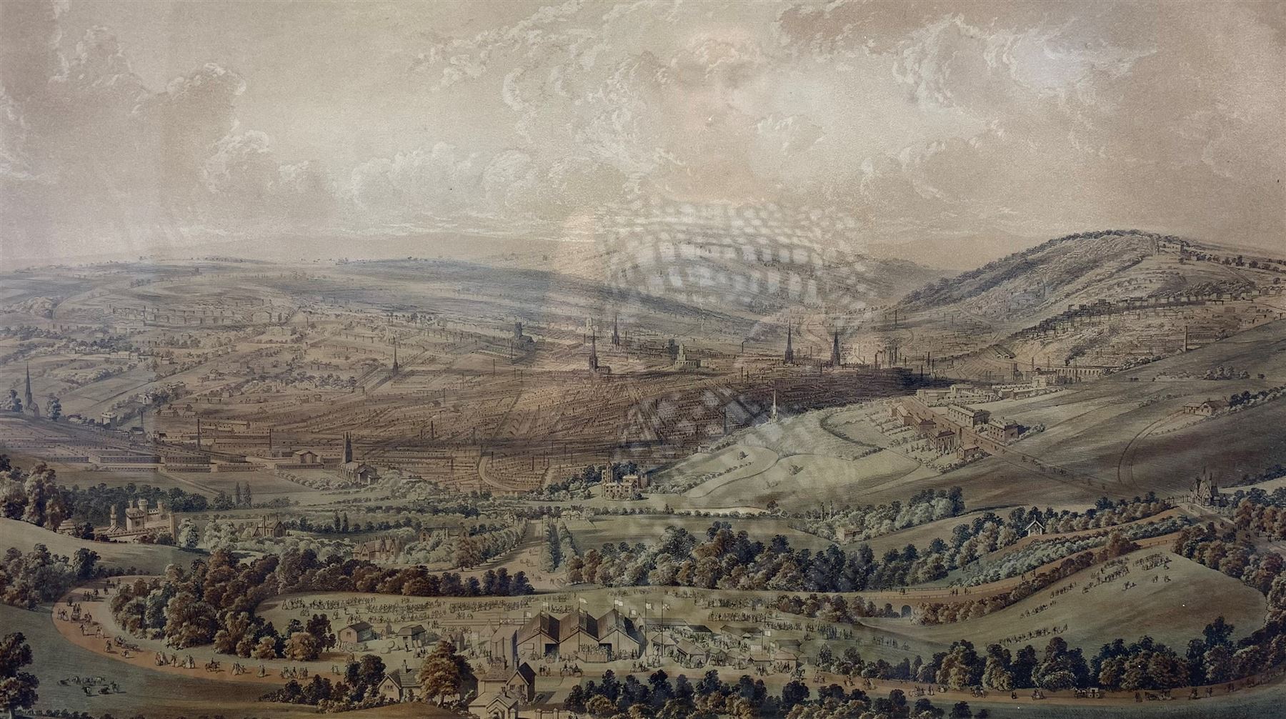 After William Ibbitt (British 1804-1869): 'Sheffield from Norfolk Park' - Image 3 of 5