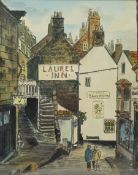 Jack Rigg (British 1927-): 'The Laurel Inn Robin Hood's Bay'