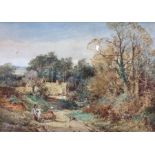 Henry John Sylvester Stannard (British 1870-1951): 'A Surrey Lane' watercolour signed and titled 26c