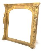 Large 20th century gilt framed pier mirror