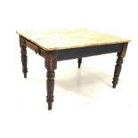 Victorian stained pine kitchen table