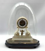 Late 19th century French alabaster mantle clock