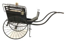 Late 19th century ebonised hand drawn child's carriage