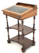 Late Victorian walnut davenport writing desk