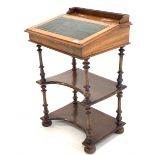 Late Victorian walnut davenport writing desk