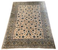 Kashan beige ground carpet