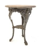 Heavy Victorian style cast iron Britannia pub table