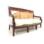 Regency mahogany three seat sofa