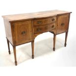 Georgian mahogany break bow front sideboard