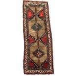 Persian Hamadan runner with lozenge medallion and geometric design 295cm x 105cm