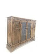 Reprodux oak cupboard bookcase