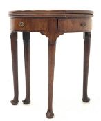 George II mahogany demi lune tea table