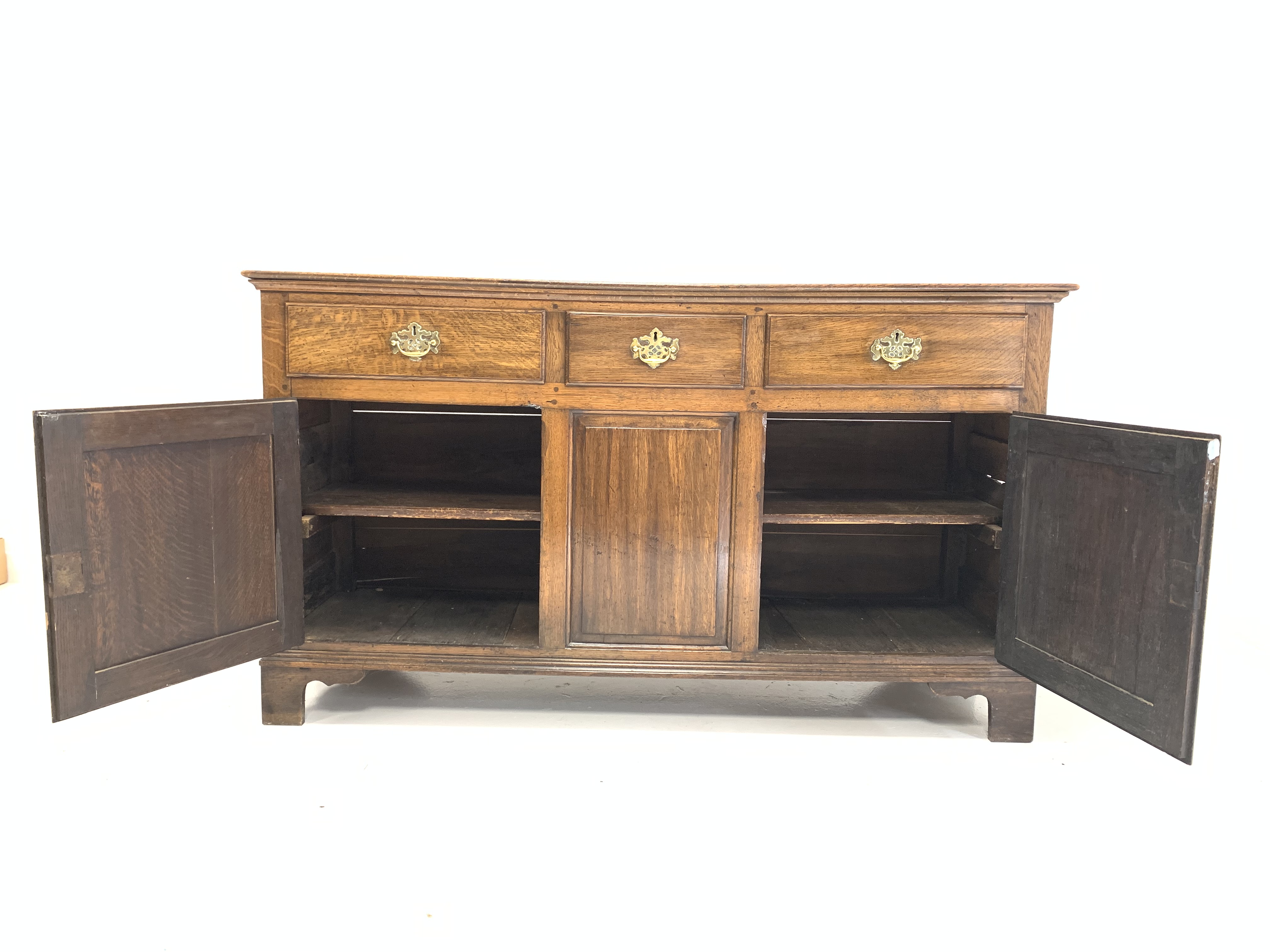 George III oak dresser base - Image 4 of 5