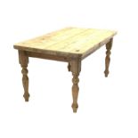 Victorian style pine kitchen dining table