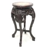 Early 20th century Chinese hardwood jardini�re stand