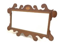 Edwardian mahogany fret cut wall mirror 73cm x 47cm