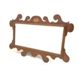 Edwardian mahogany fret cut wall mirror 73cm x 47cm