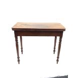 Georgian style mahogany fold over tea table