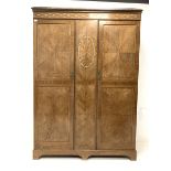 Early 20th century veneered double wardrobe