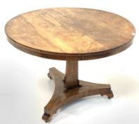 Mid 19th century rosewood centre table