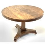 Mid 19th century rosewood centre table