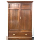 Late 19th/ Early 20th century mahogany wardrobe