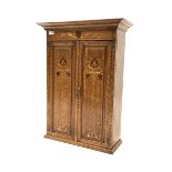 Early 20th century Art Nouveau oak wall hanging cupboard