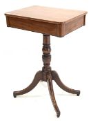 19th century mahogany pedestal work table