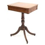 19th century mahogany pedestal work table