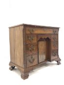 Georgian style mahogany kneehole writing desk