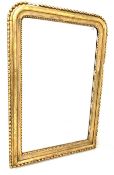 19th century French giltwood and gesso overmantle mirror