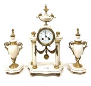 Late 19th century French garniture inscribed 'Bousquet