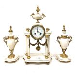 Late 19th century French garniture inscribed 'Bousquet