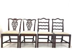 Pair of 19th century mahogany dining chairs
